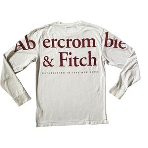 Abercrombie & Fitch White Long Sleeve Shirt Size Medium